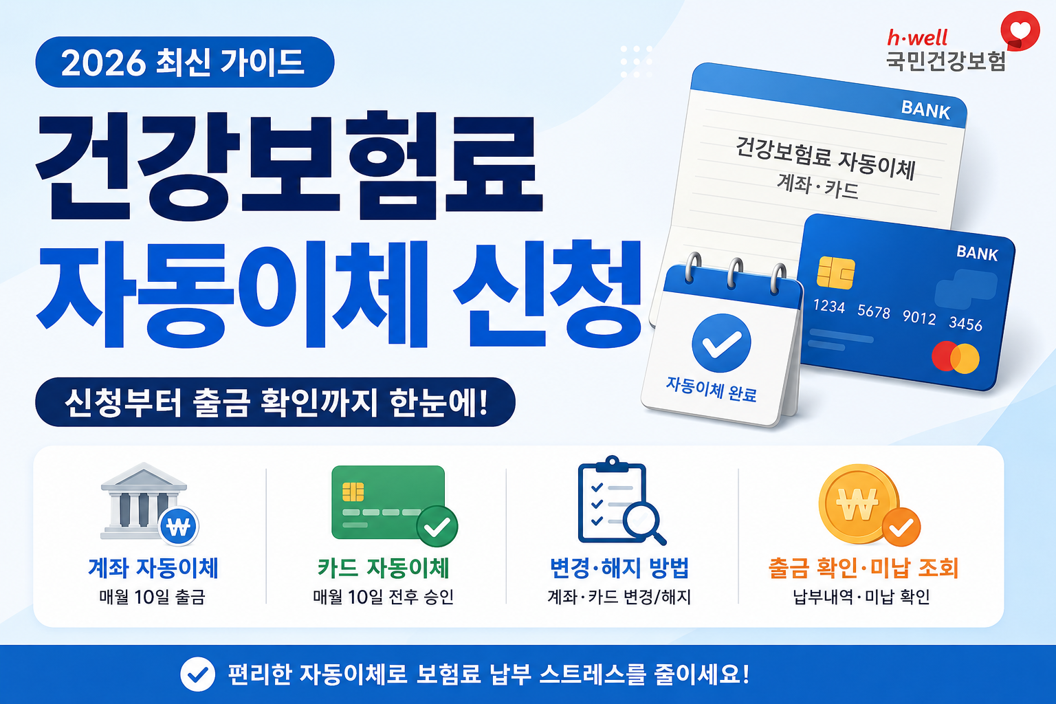 2026 건강보험료 자동이체 신청 방법